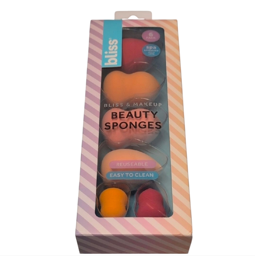Bliss Beauty Sponges 6 Pack NEW